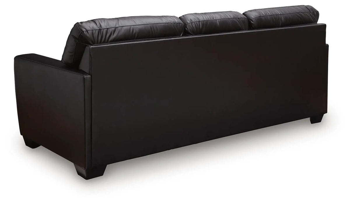 Queen Sofa Sleeper | Faux Leather Frame | Contemporary Design | Midnight