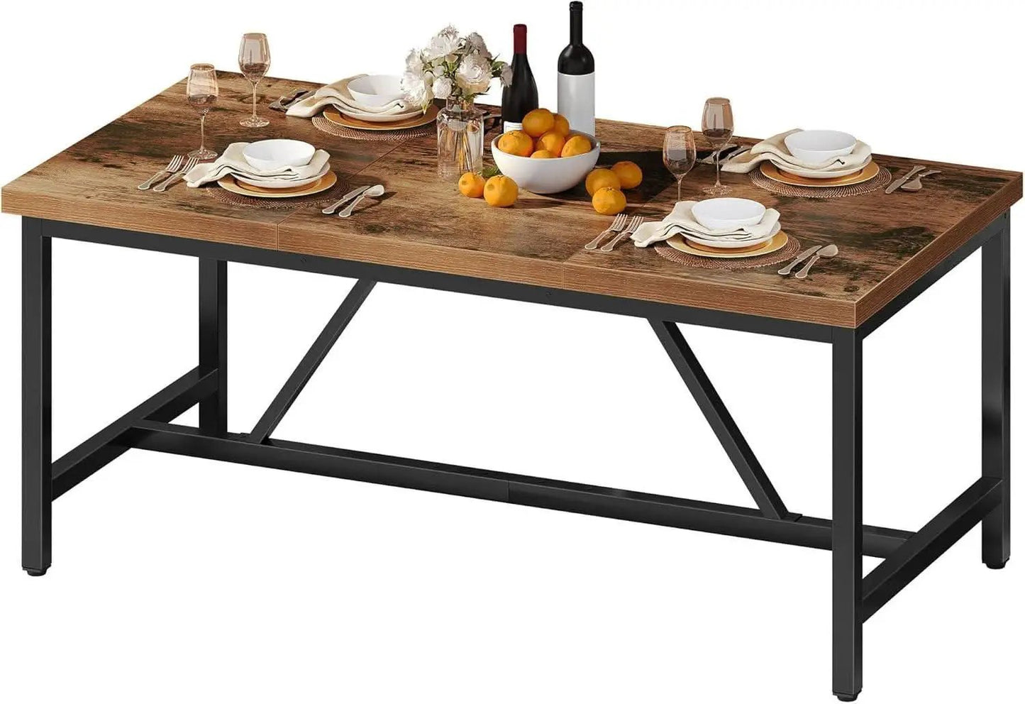 70.8 Inch Solid Wood Dining Table For 6 To 8 People from PriceLows™