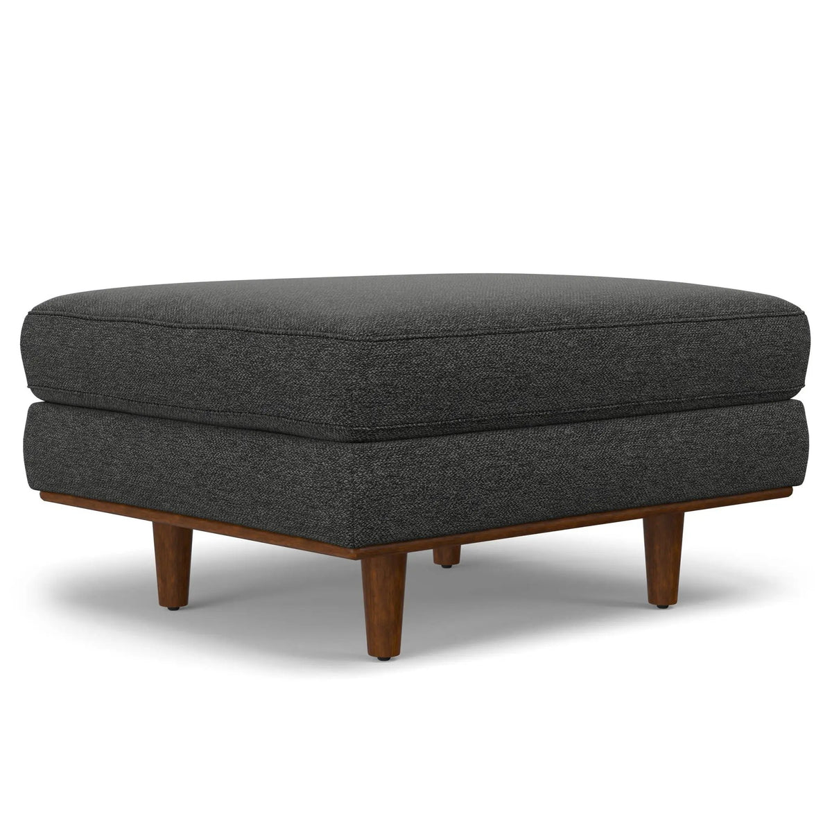 Morrison Handcrafted Ottoman | Mid-Century Modern Styling | Corner-Blocked Frame | 33 Inch Width