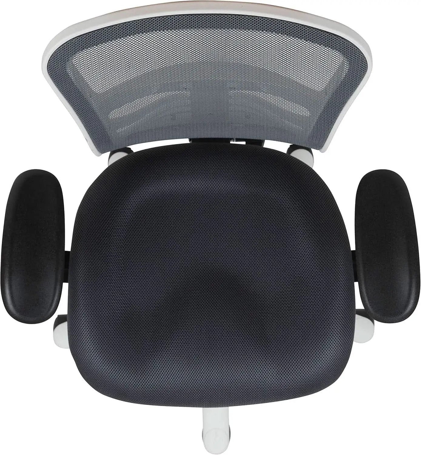 Nicholas Gray And White Mesh Mid Back Swivel Office Chair With Adjustable Lumbar from PriceLows™