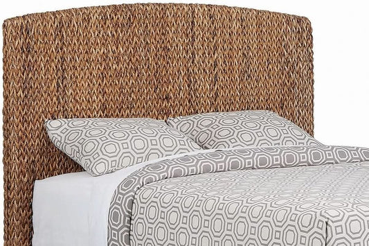Hand Woven Banana Leaf Queen Size Headboard Amber from PriceLows™