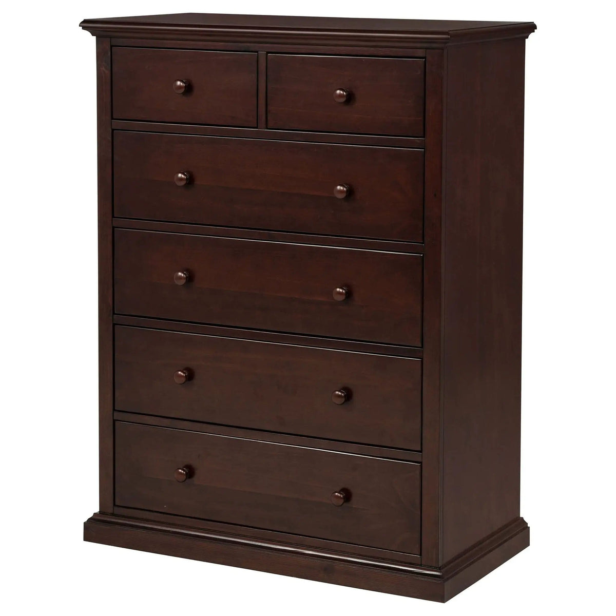 Sumerlin 6-drawer Bedroom Chest of Drawers | 36 x 18 x 48 in | Engineered Wood & Plywood | Cappuccino