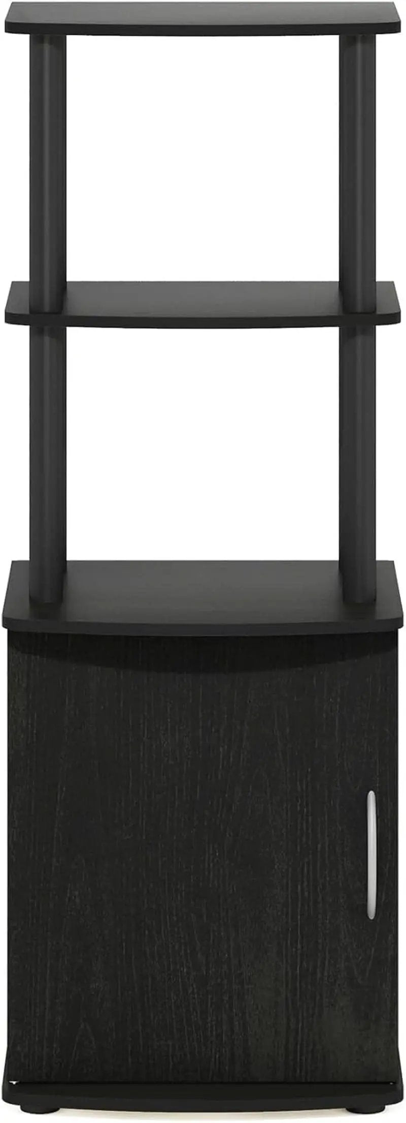 Turn N Tube Tall TV Side Table Storage 2 Tier Blackwood from PriceLows™
