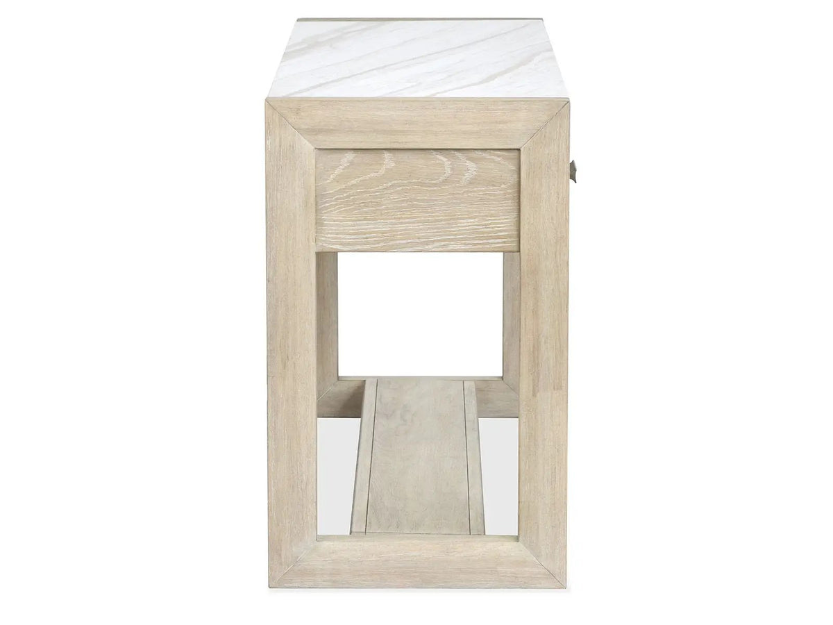 Preston Rectangular Cocktail End Table | Gallery Buff Finish | 25 Inch Width | Timeless Design