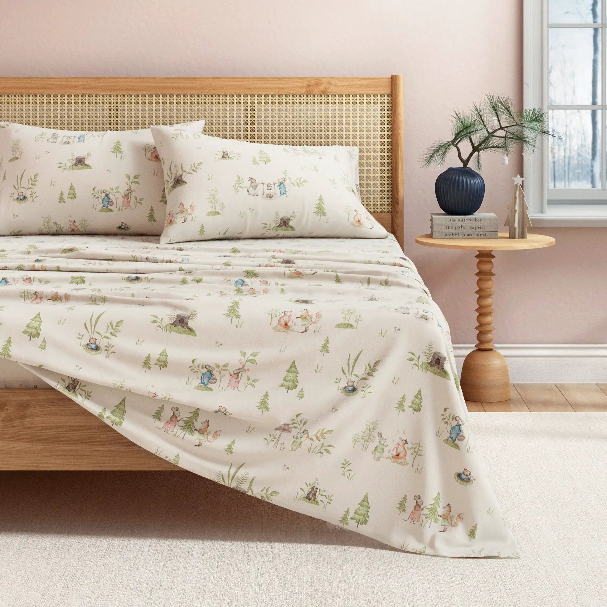 Turkish Cotton Flannel Sheet Set - Kids' Christmas Collection from PriceLows™