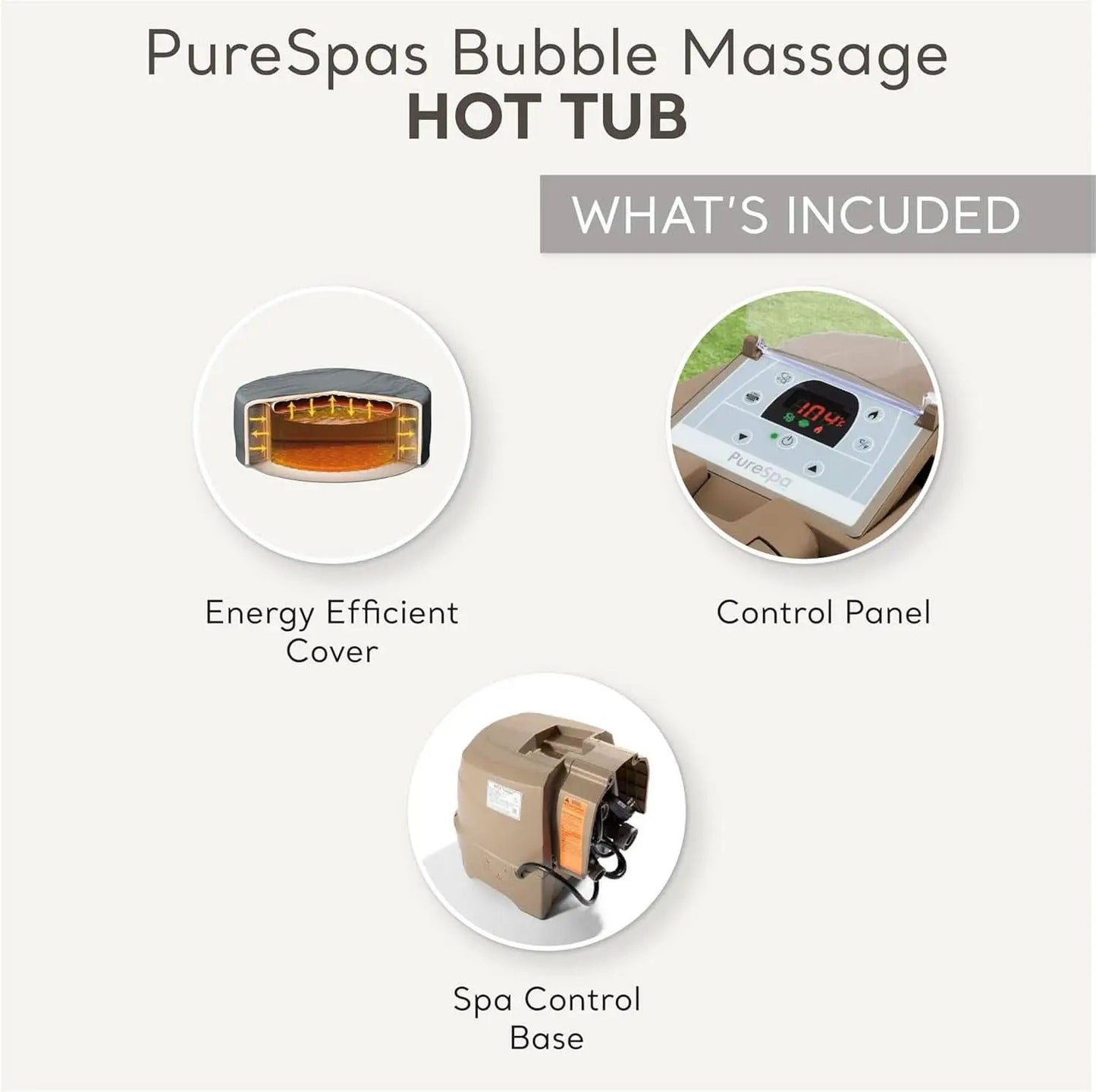 6 Person Inflatable Hot Tub With 140 Bubble Jets Spa from PriceLows™
