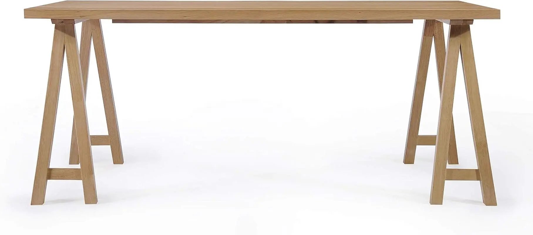 Mid Century Modern Dining Set 7 Piece Natural Oak Table from PriceLows™
