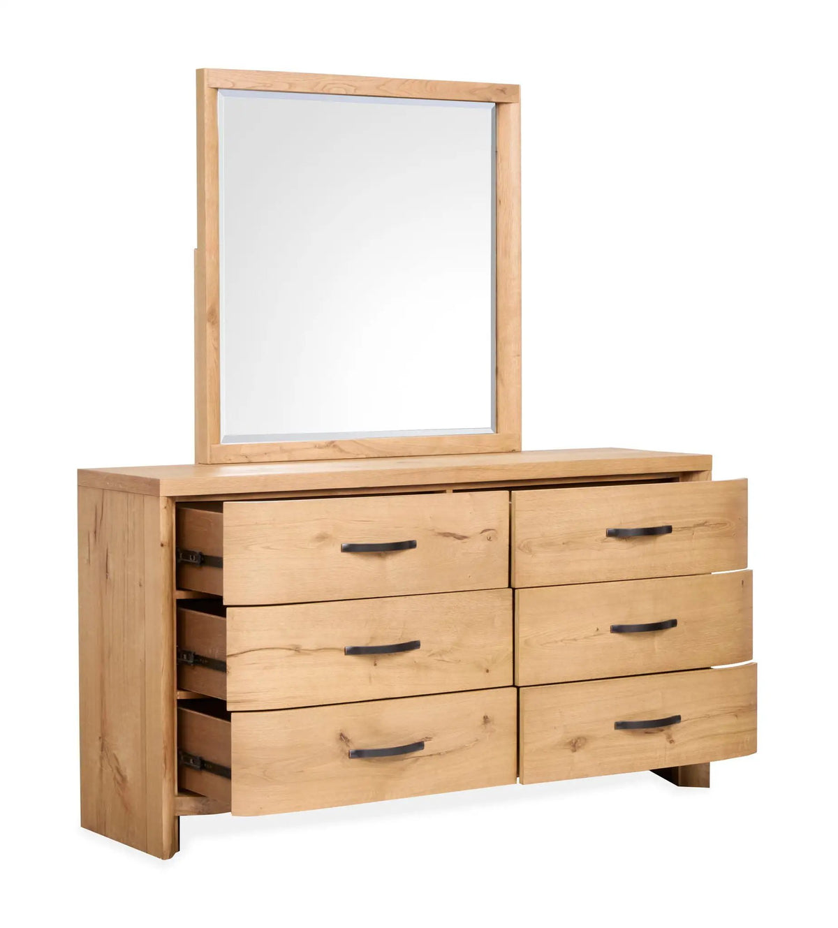 Laramie Double Drawer Dresser | 66 Inch Width | Bedroom Storage | 36 Inch Height