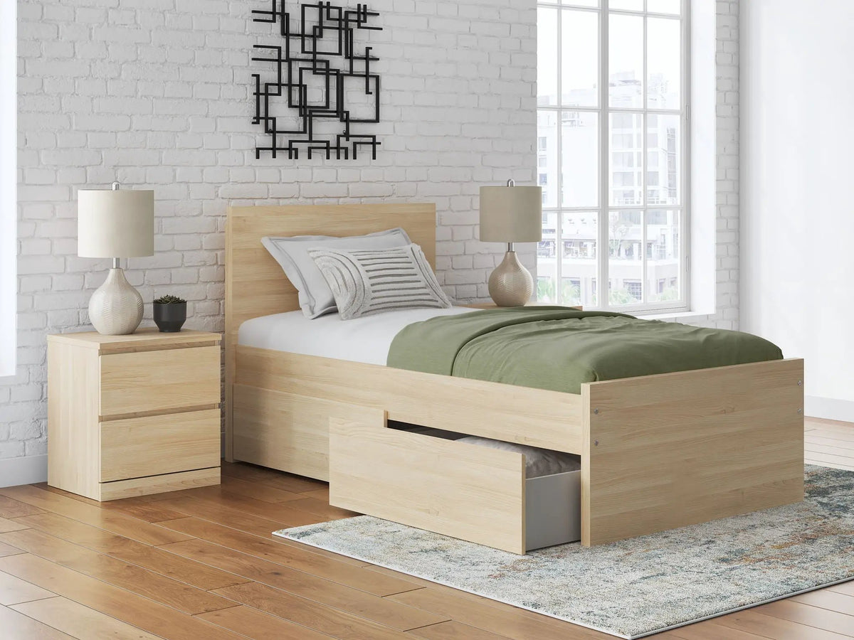 Onita Panel Platform Bed | Minimal Design | Ultra-Clean Lines | Easy-Elegant Solid Finish