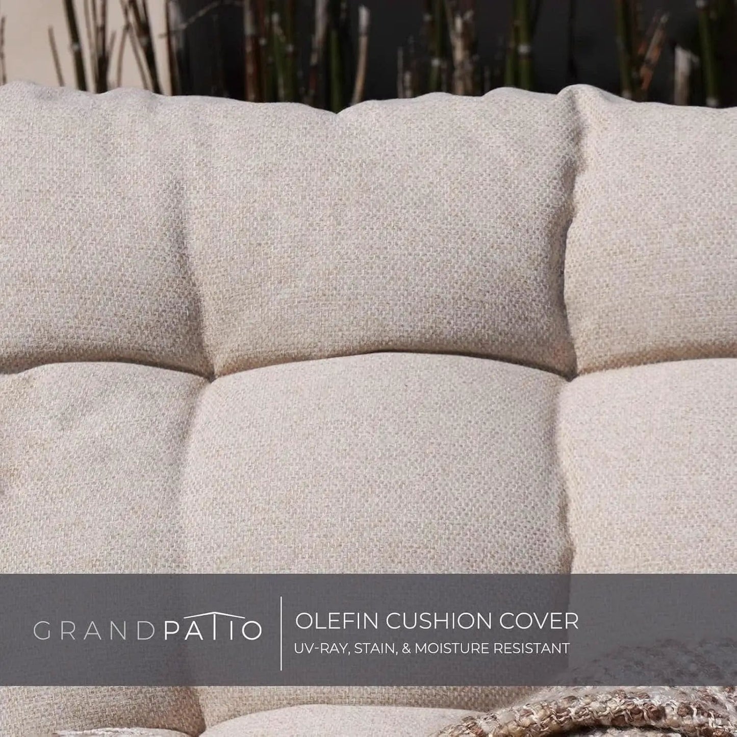 Outdoor Sofa Set For 4 With Thick Olefin Cushions Beige from PriceLows™