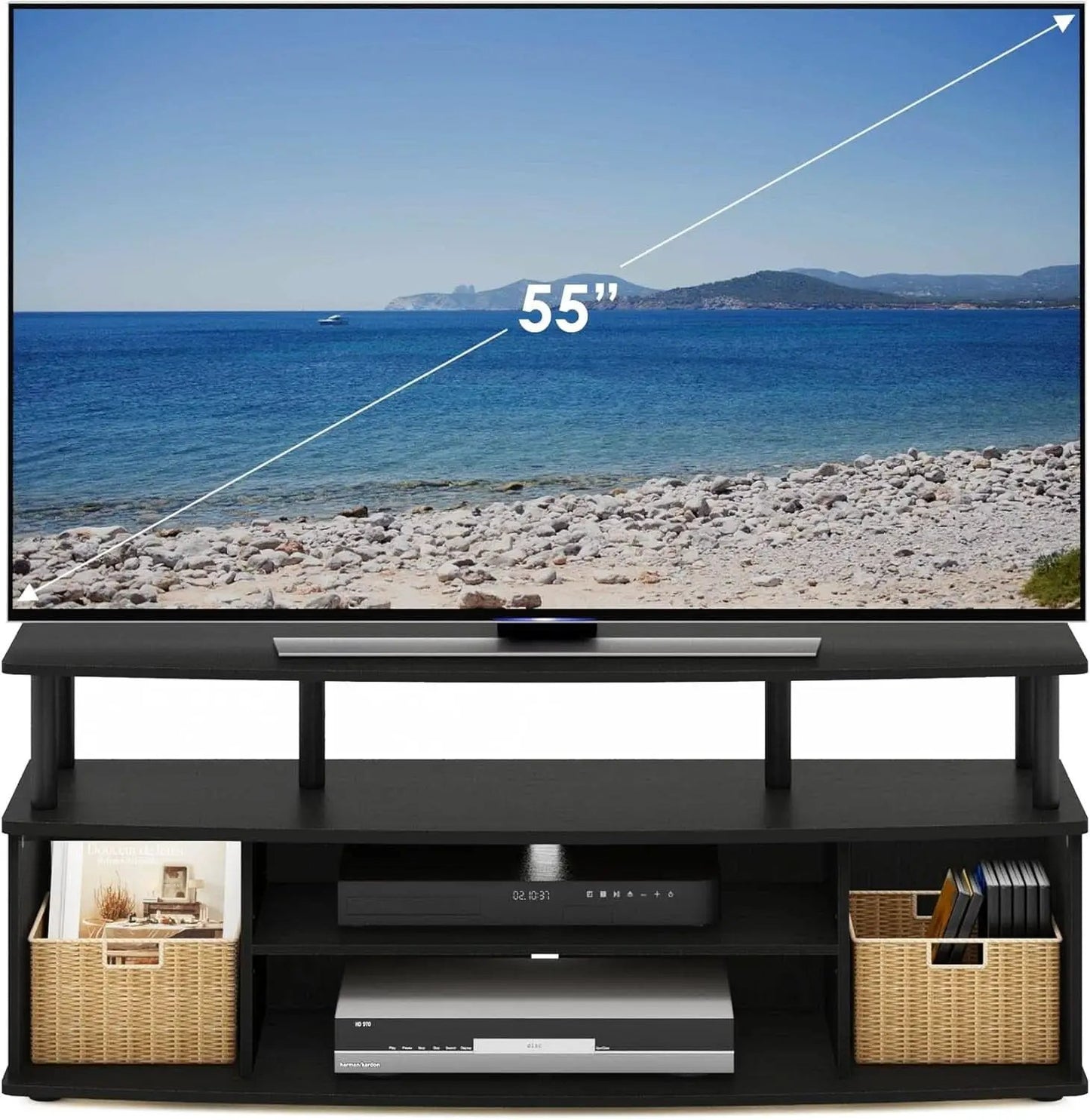 Jaya Large Entertainment Center For 55 Inch TV Blackwood from PriceLows™