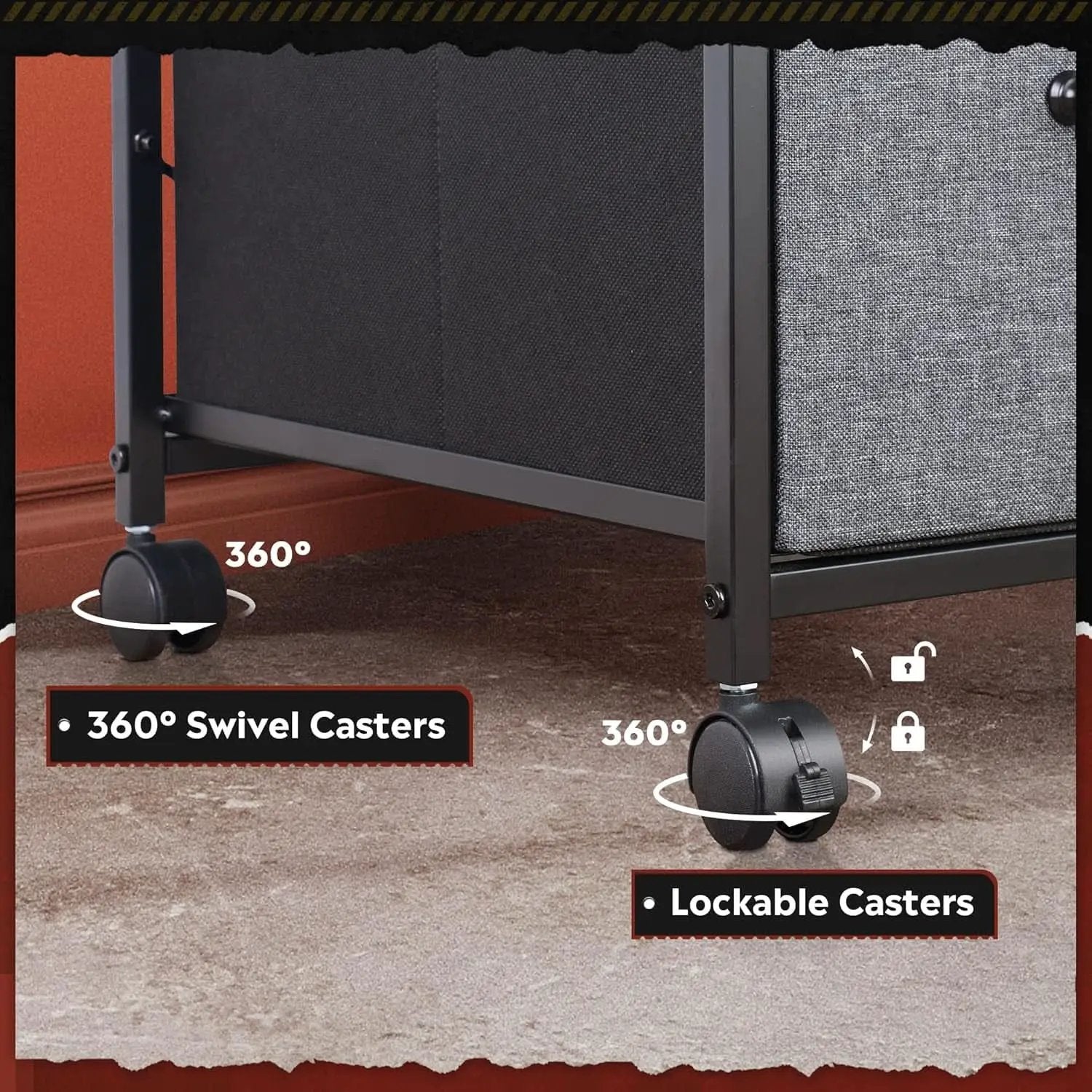 Mobile File Cabinet Rolling Printer Stand With 3 Drawers from PriceLows™