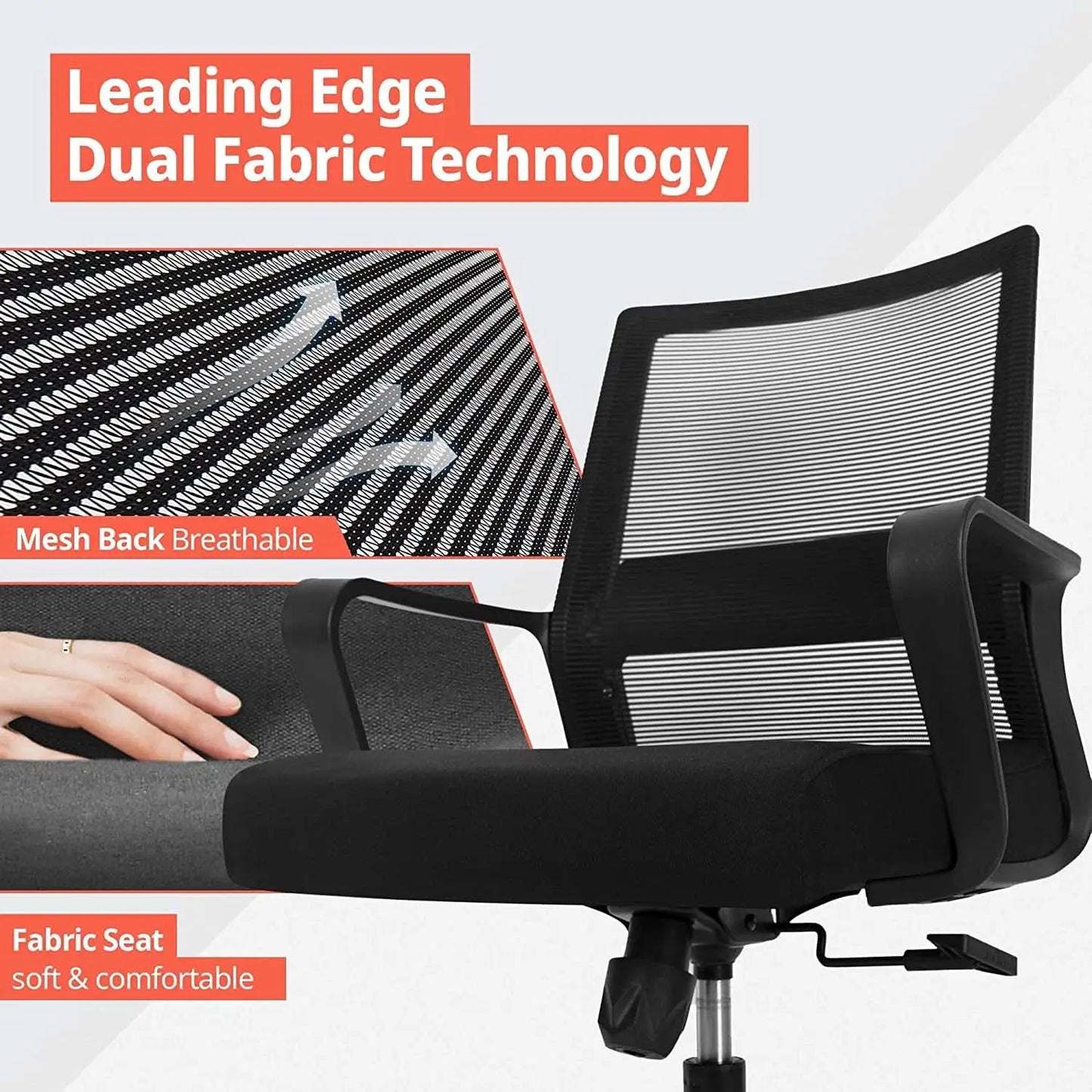 Ergonomic Mesh Office Chair With Lumbar Support And Breathable Back from PriceLows™