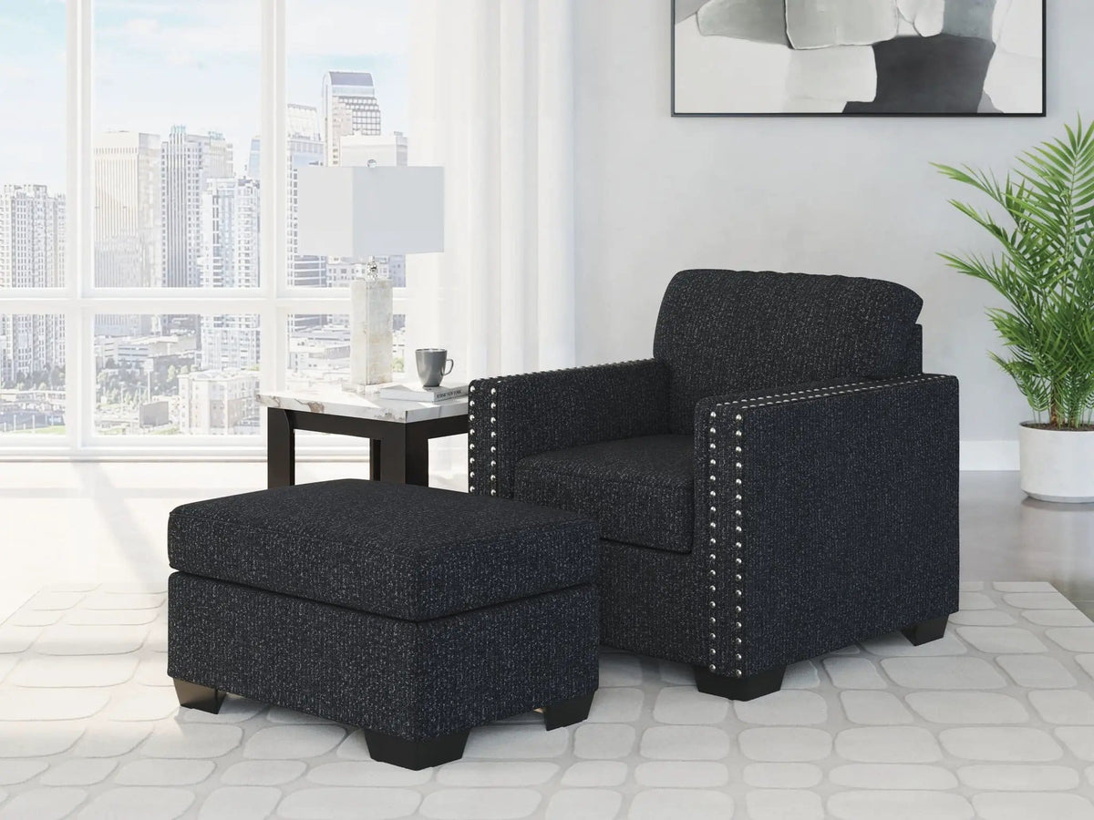 Jasmine Peaks Living Room Set Stationary Chair & Ottoman | Stationary Chair & Ottoman | Living Room Furniture | Living Room