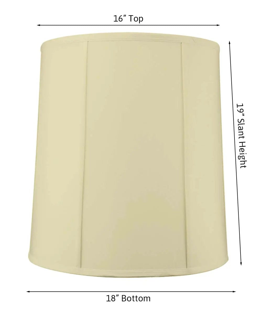Drum Lampshade | Shantung Fabric | Heavy Metal Frame | 16x18x19