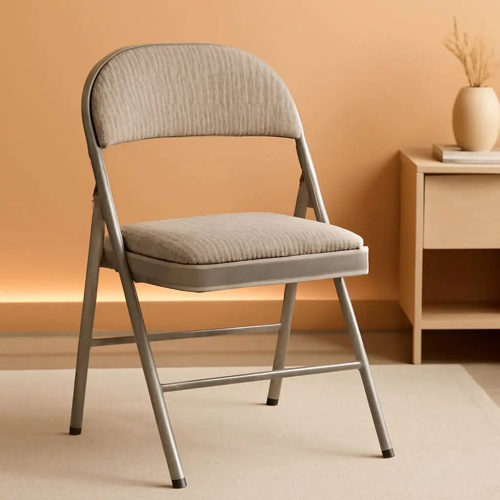 Padded Folding Chairs 4 Pack Fabric Chicory Lace Set from PriceLows™