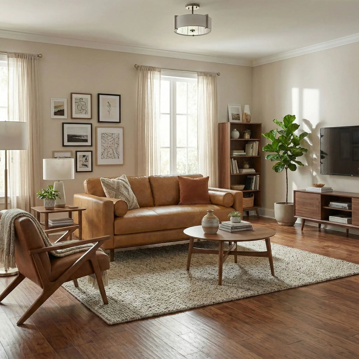 Morrison Upholstered Sofa | Recycled Blend Fabric | Single Bench Seat Cushion | 72 Inch Length