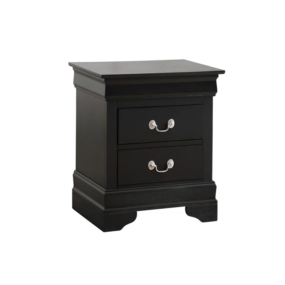 Traditional Bedroom Nightstand | Carved Bases | English Dovetailed Drawers | Metal Center Guides