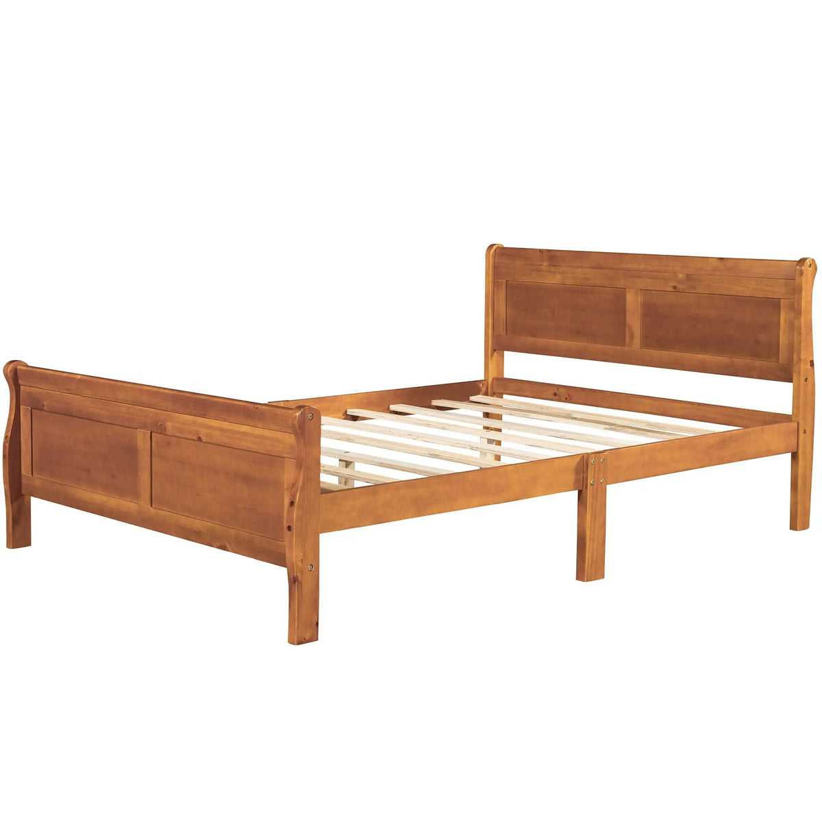 Wood Platform Bed Frame | Headboard Footboard | Wood Slat Support