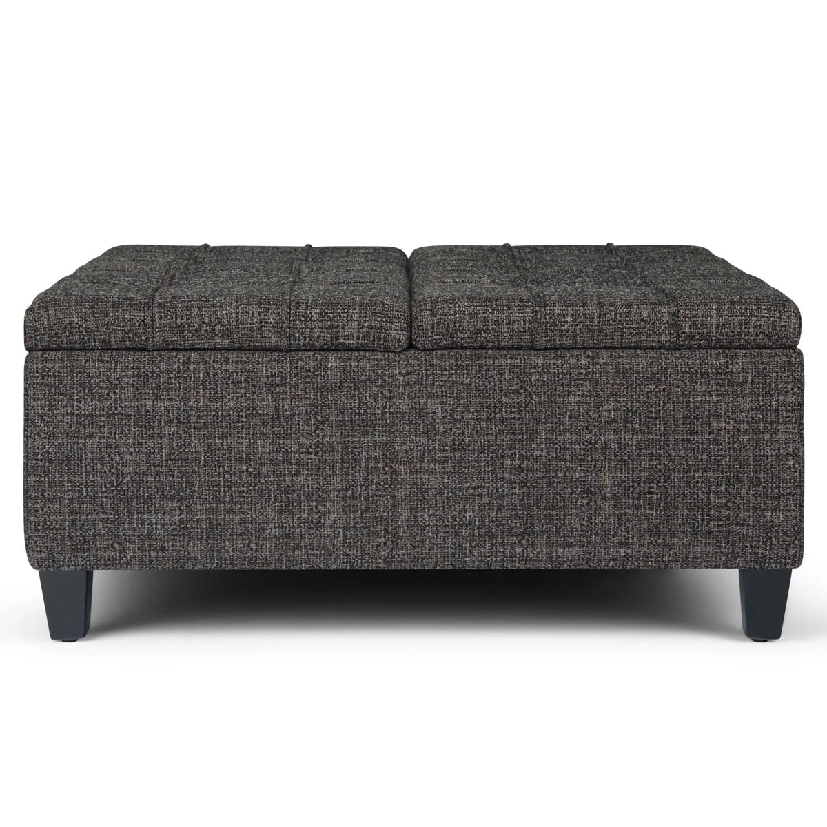 Coffee Table Storage Ottoman | Lift Top Hinge | Solid Wood Base | Large Square