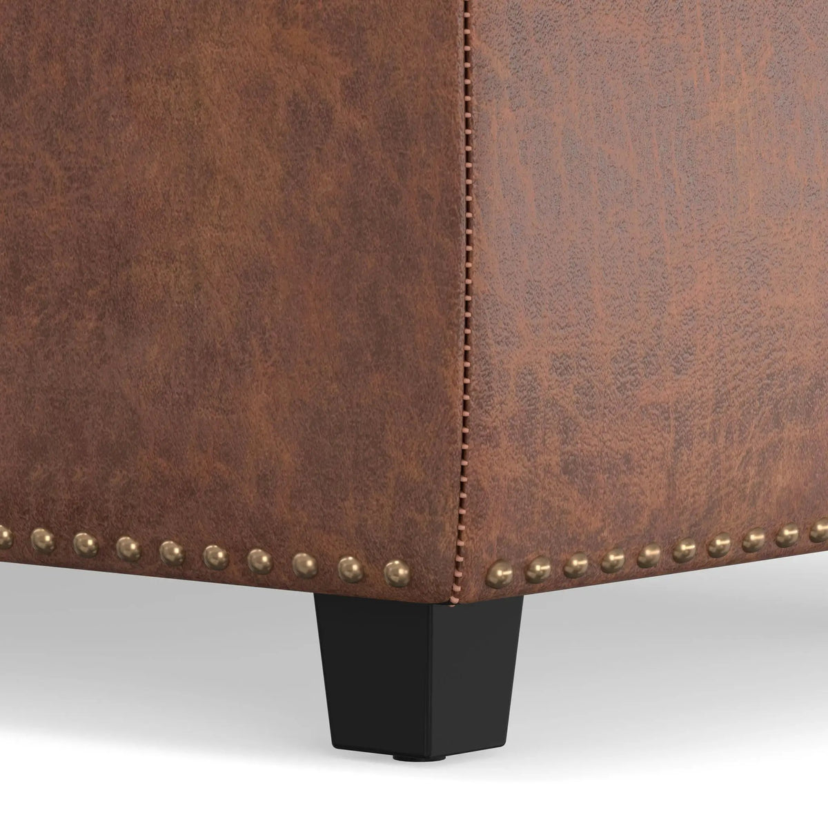 Hamilton Upholstered Storage Ottoman | Child Safety Hinge | Large Interior Storage | 47.6 Inch Length