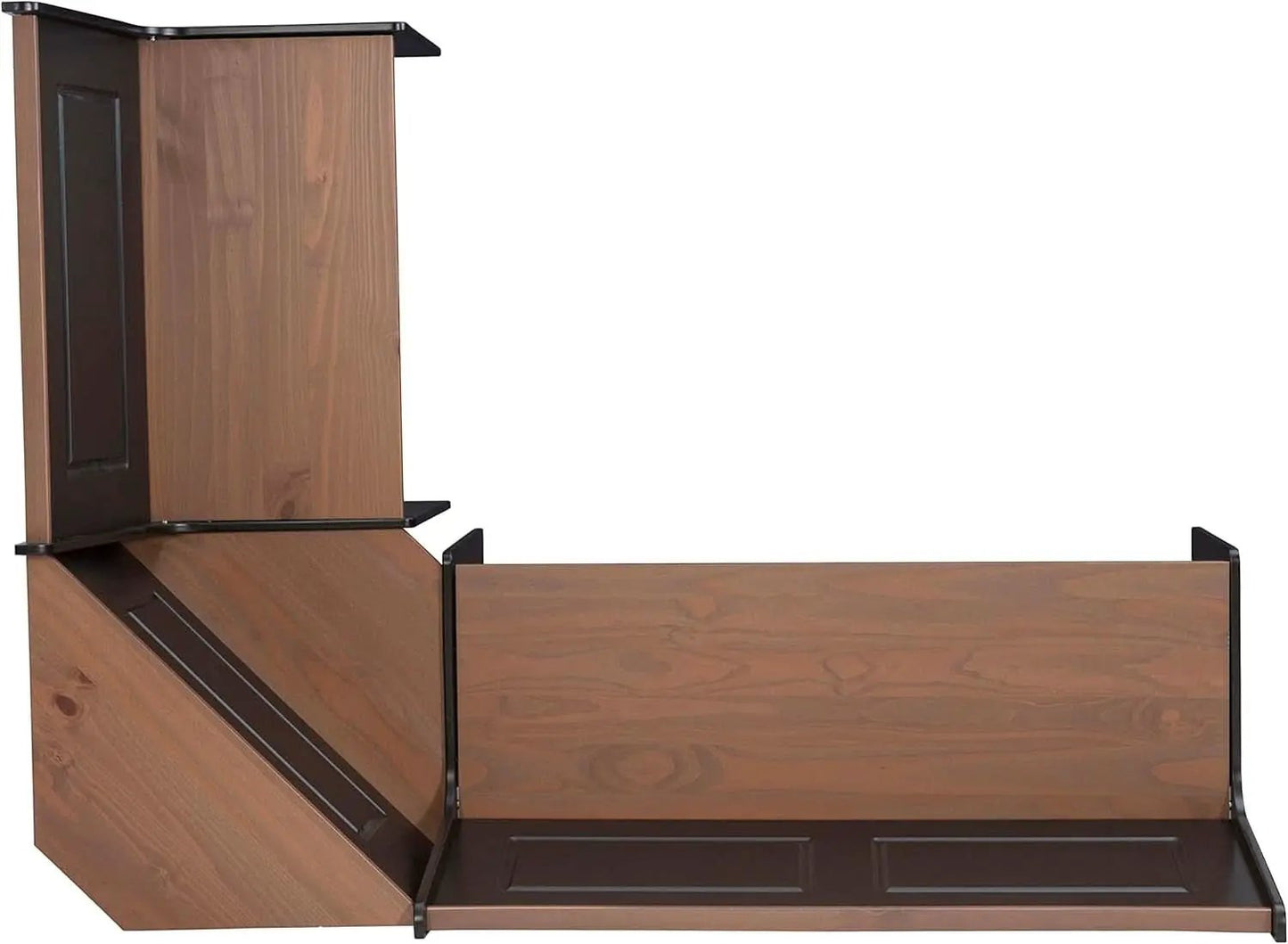 Black Pecan Five Seat Dining Set With Storage Benches from PriceLows™