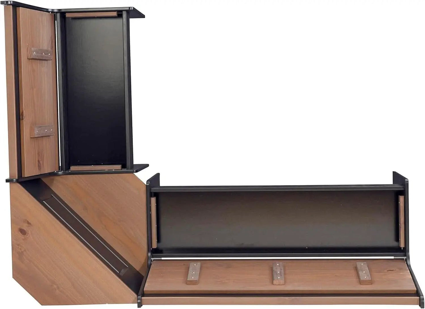 Black Pecan Five Seat Dining Set With Storage Benches from PriceLows™