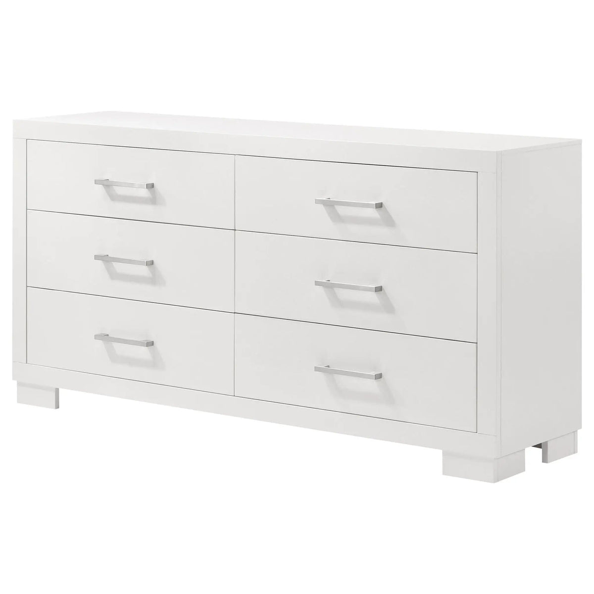 Jessica 6-drawer Dresser Snow | 64 x 16.25 x 32.5 in | Wood | White