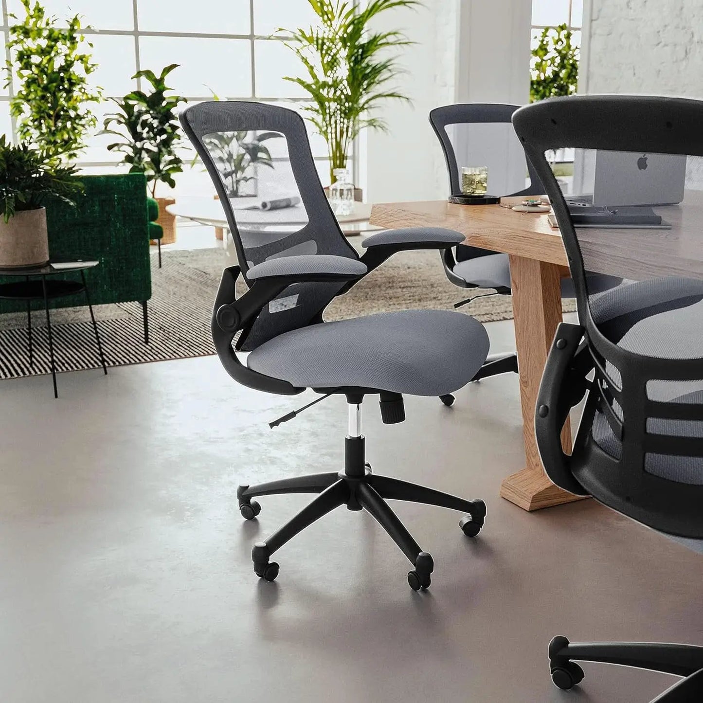 Kelista Dark Gray Mesh Mid Back Office Chair For Desk from PriceLows™