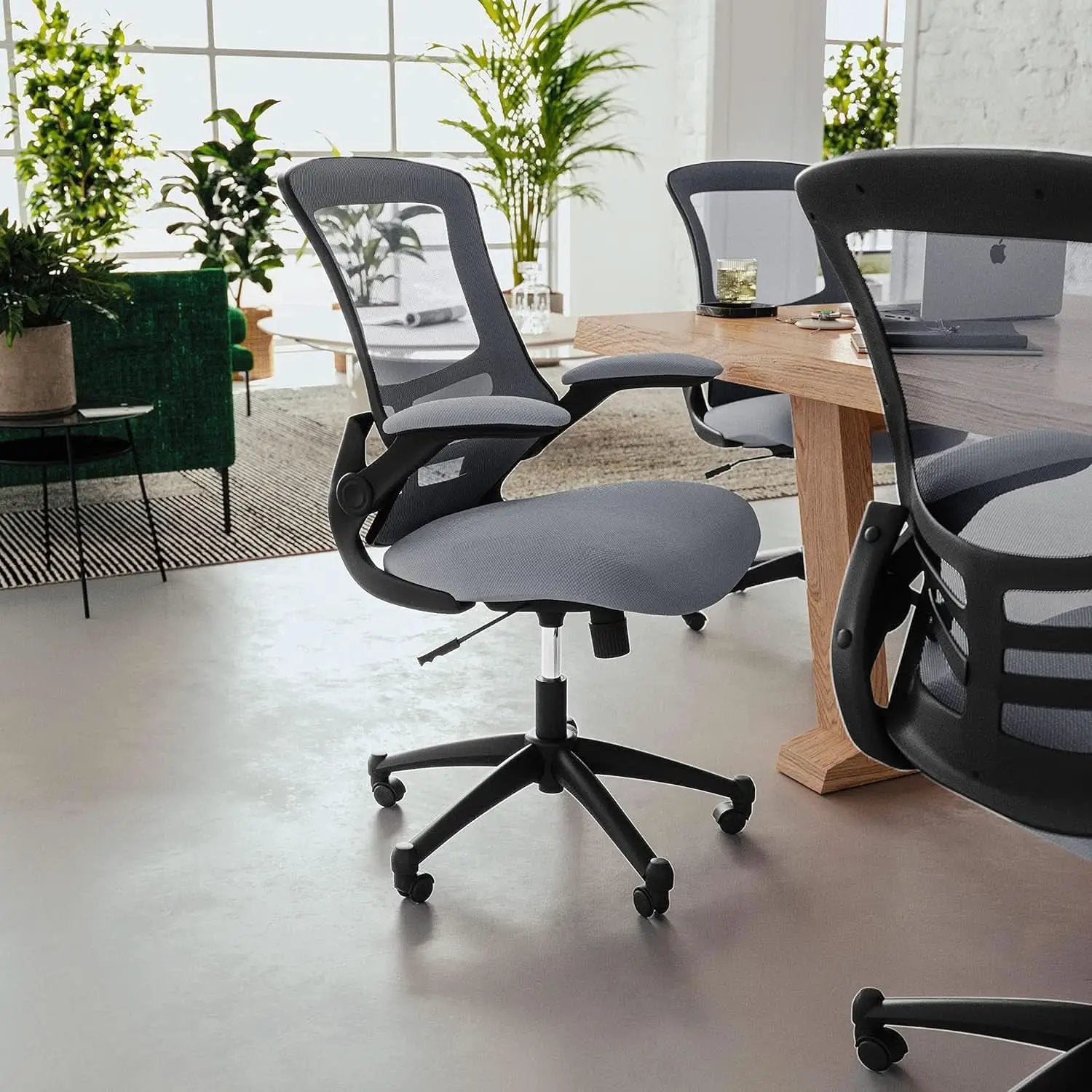 Kelista Dark Gray Mesh Mid Back Office Chair For Desk from PriceLows™