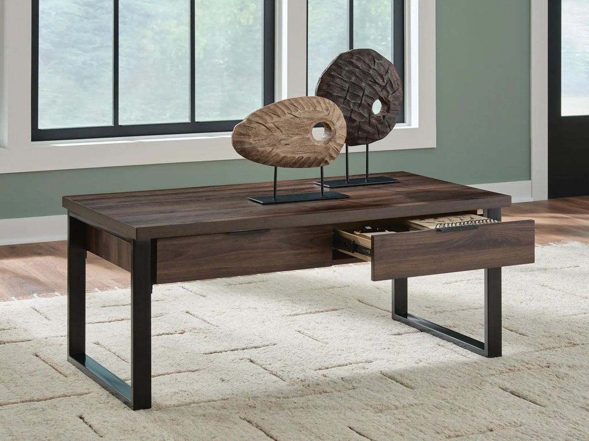 Wickman Falls Rectangular Table | 2 Pieces | Metal & Wood | Home