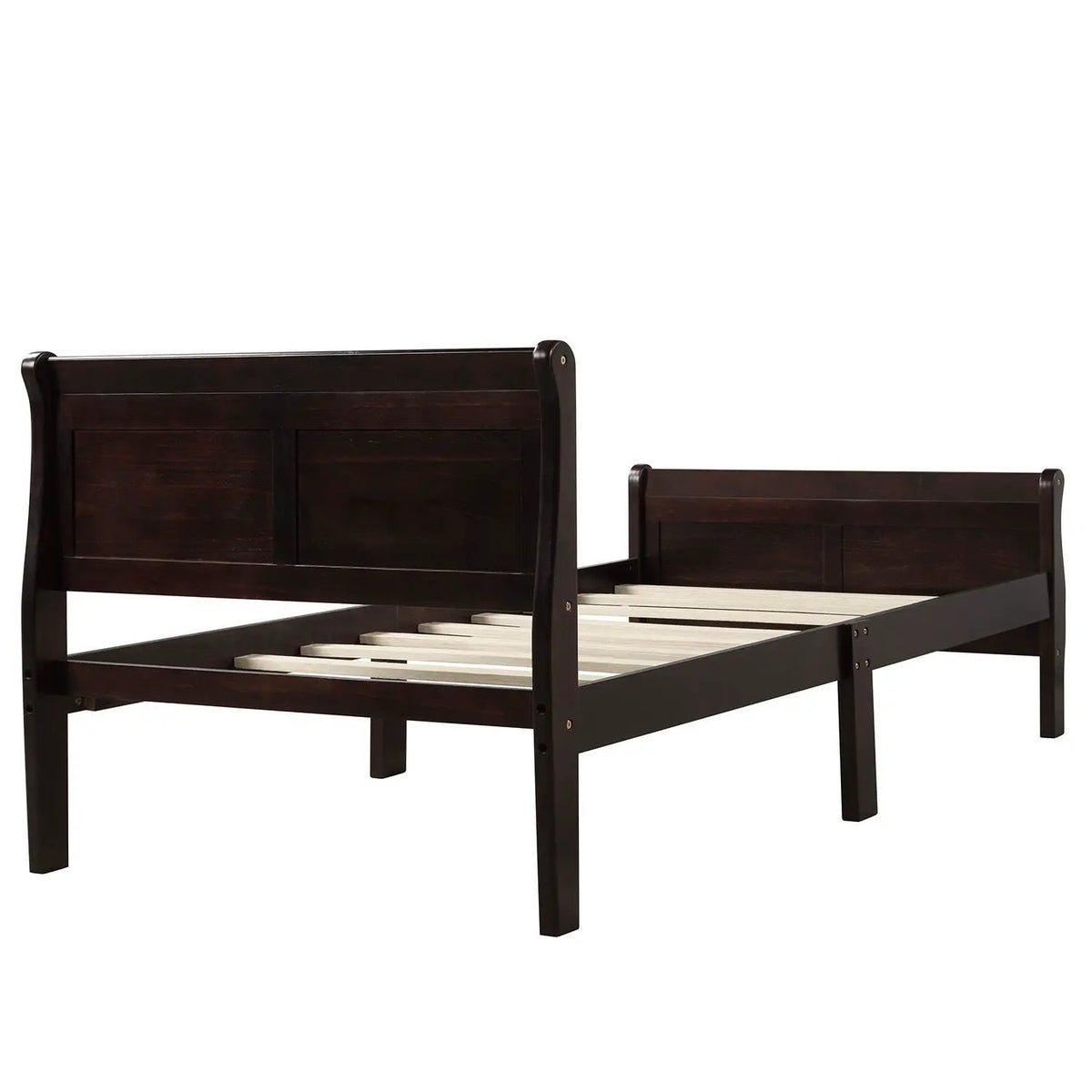 Wood Platform Bed Frame | Headboard Footboard | Wood Slat Support
