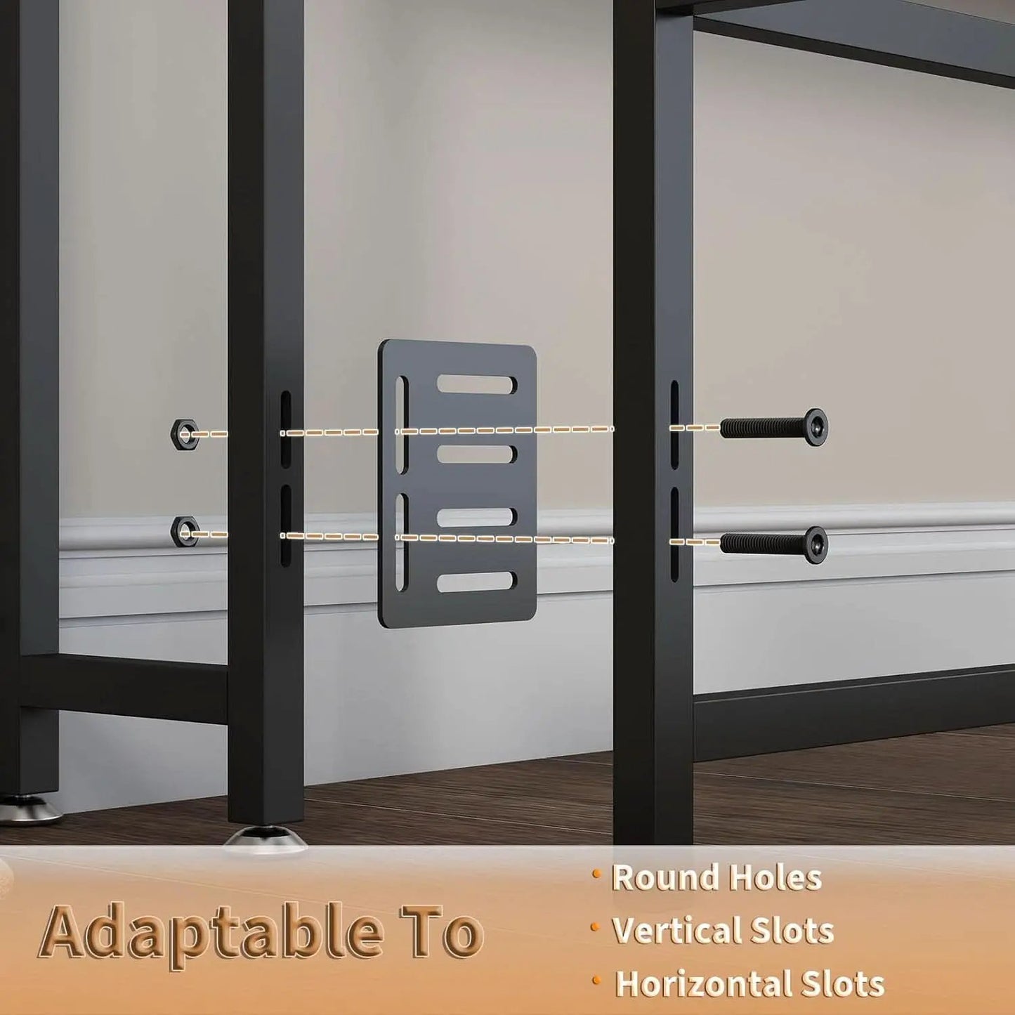 Adjustable Full Size Headboard with USB Ports and Storage from PriceLows™