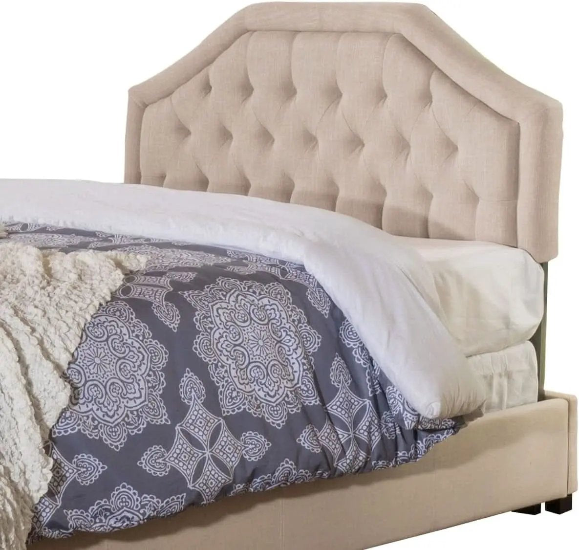 Luxurious Light Beige King Headboard for Elegant Bedrooms from PriceLows™