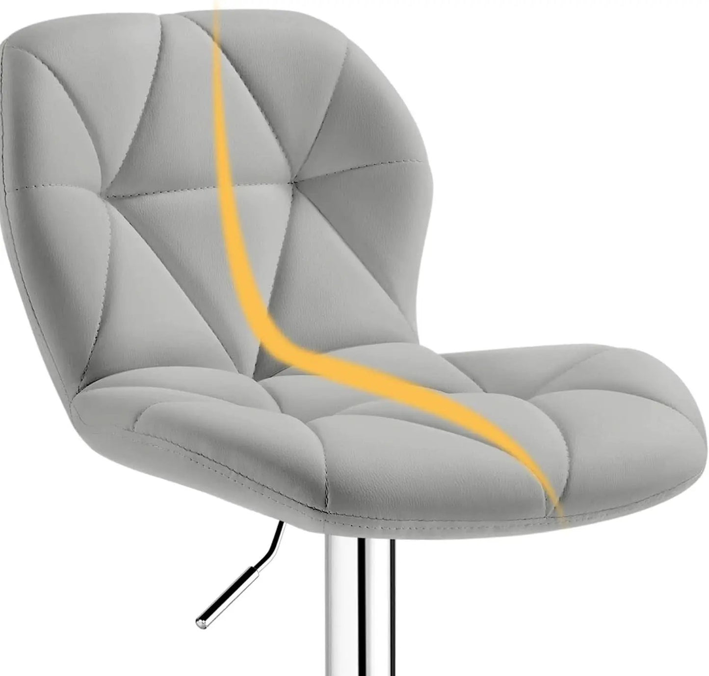 Elegant PU Leather Swivel Bar Stools Set of Four from PriceLows™