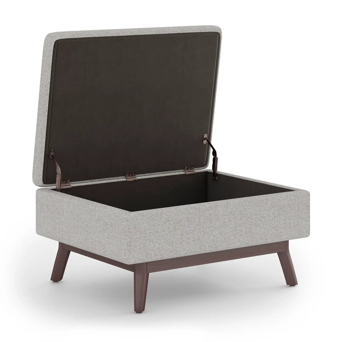 Storage Ottoman | Rectangular Design | Solid Wood Frame | Lift Top