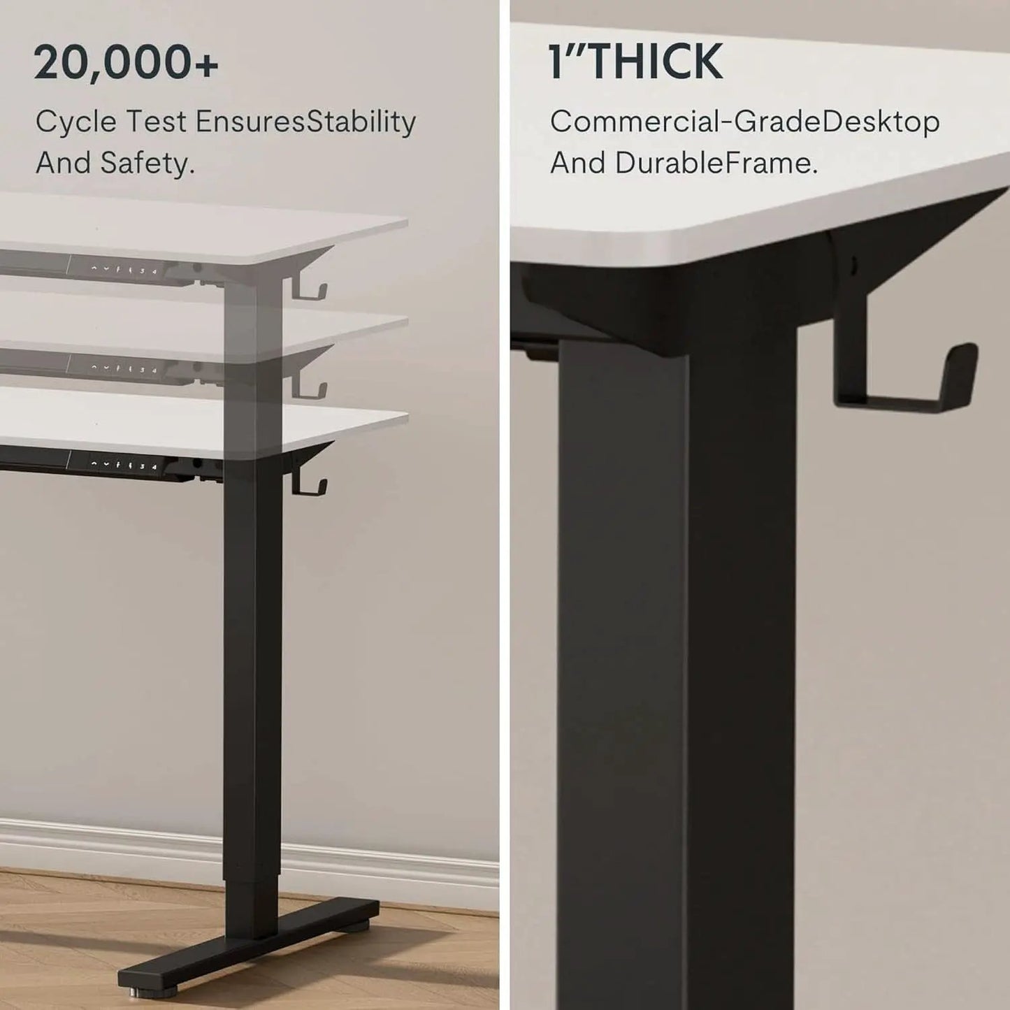 Electric Height Adjustable Standing Desk 48X24 Inches from PriceLows™