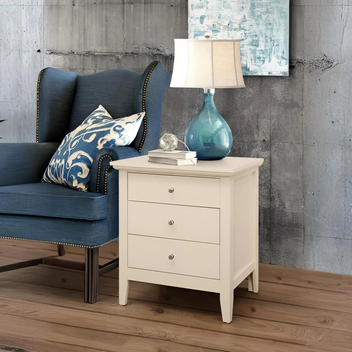 3 Drawer Nightstand | Real Wood Veneer | Dovetail Joints | Fully Assembled