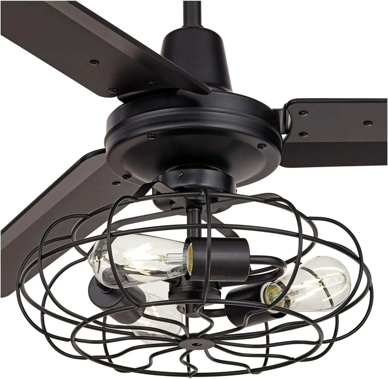 Matte Black Ceiling Fan 52 Inch With Integrated LED Remote from PriceLows™