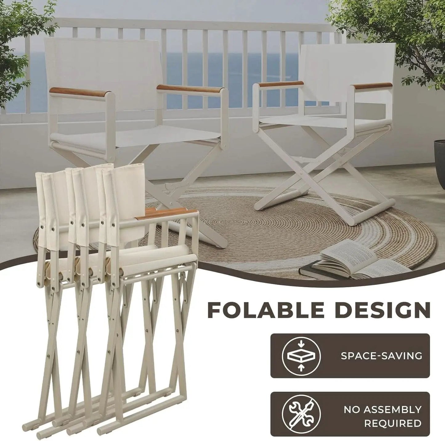 11 Piece Outdoor Dining Set Apricot Sling Mesh Chairs With Wood Grain Expandable Table For 6 To 8 from PriceLows™