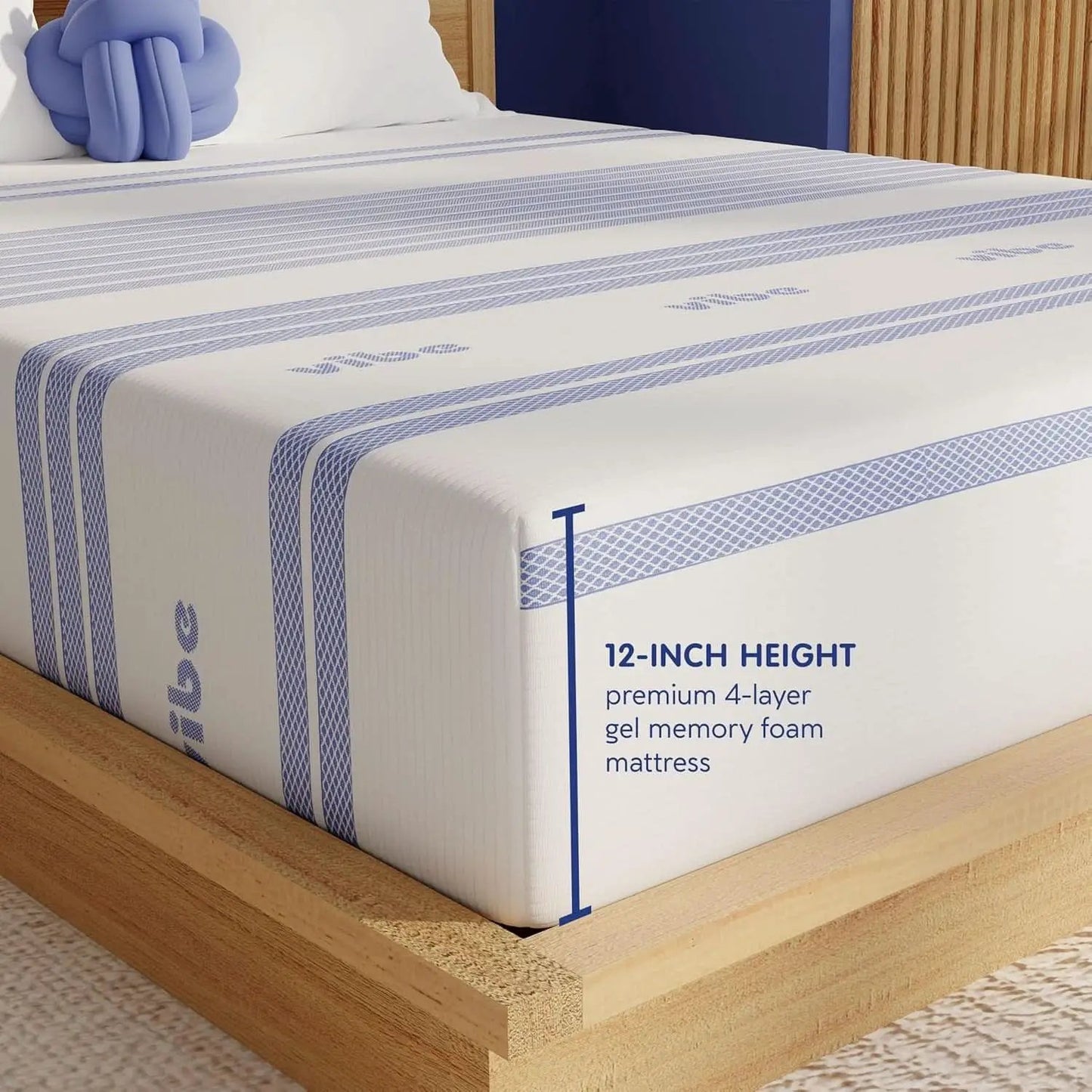 Gel Memory Foam Mattress Certipur US Certified Twelve Inches from PriceLows™