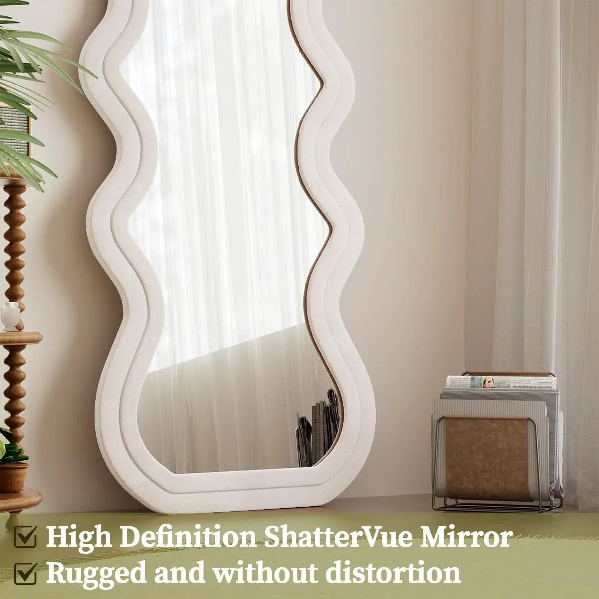 71 Inch Full Length Freestanding Floor Mirror White from PriceLows™