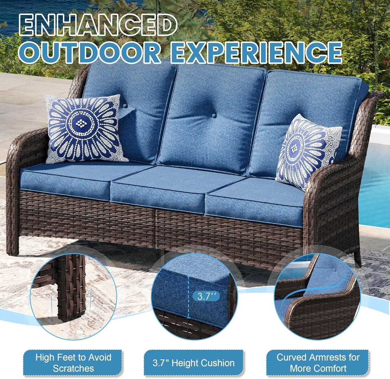 Outdoor Patio Furniture Set with Fire Pit Table from PriceLows™