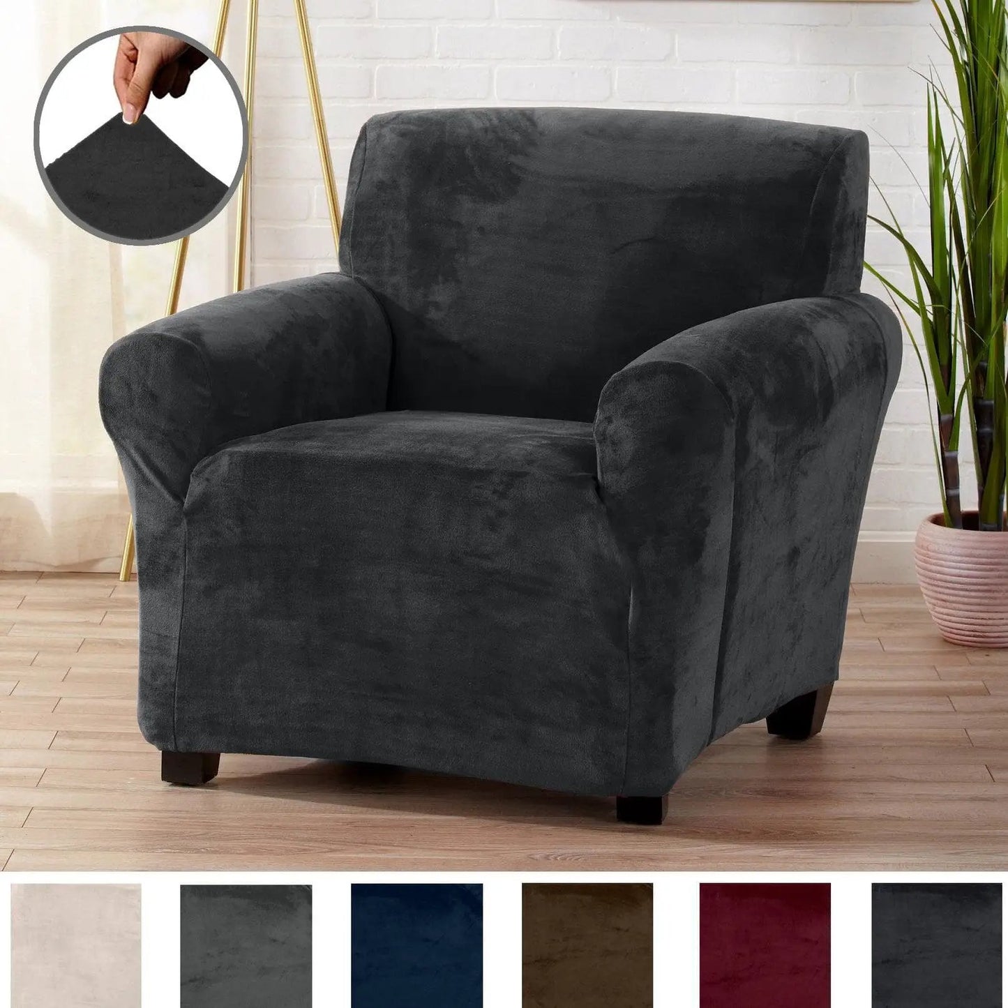 Velvet Stretch Slipcover - Gale Collection from PriceLows™