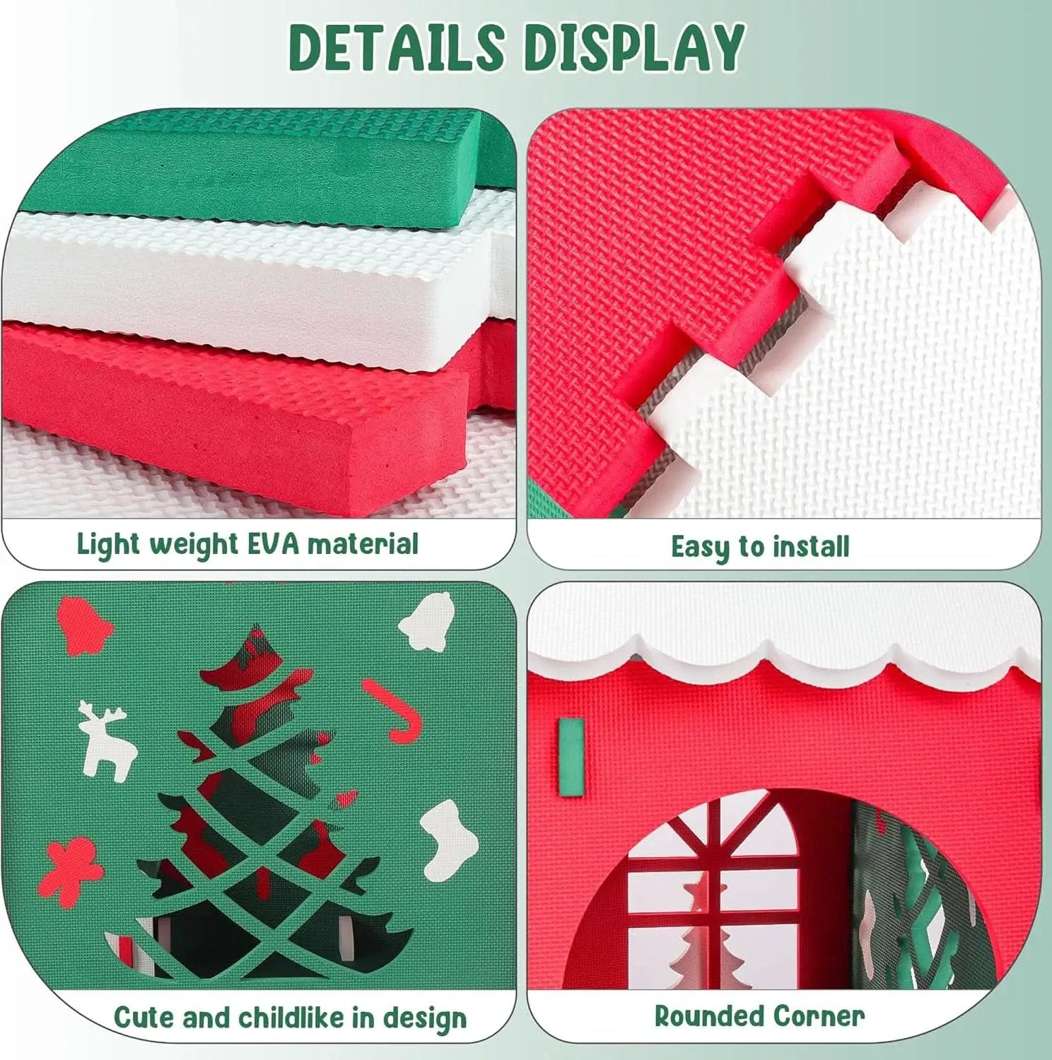 Green EVA Foam Kids Playhouse Foldable Indoor Outdoor from PriceLows™