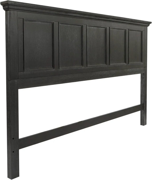 Rustic Black King Headboard - Durable Mahogany Wood from PriceLows™
