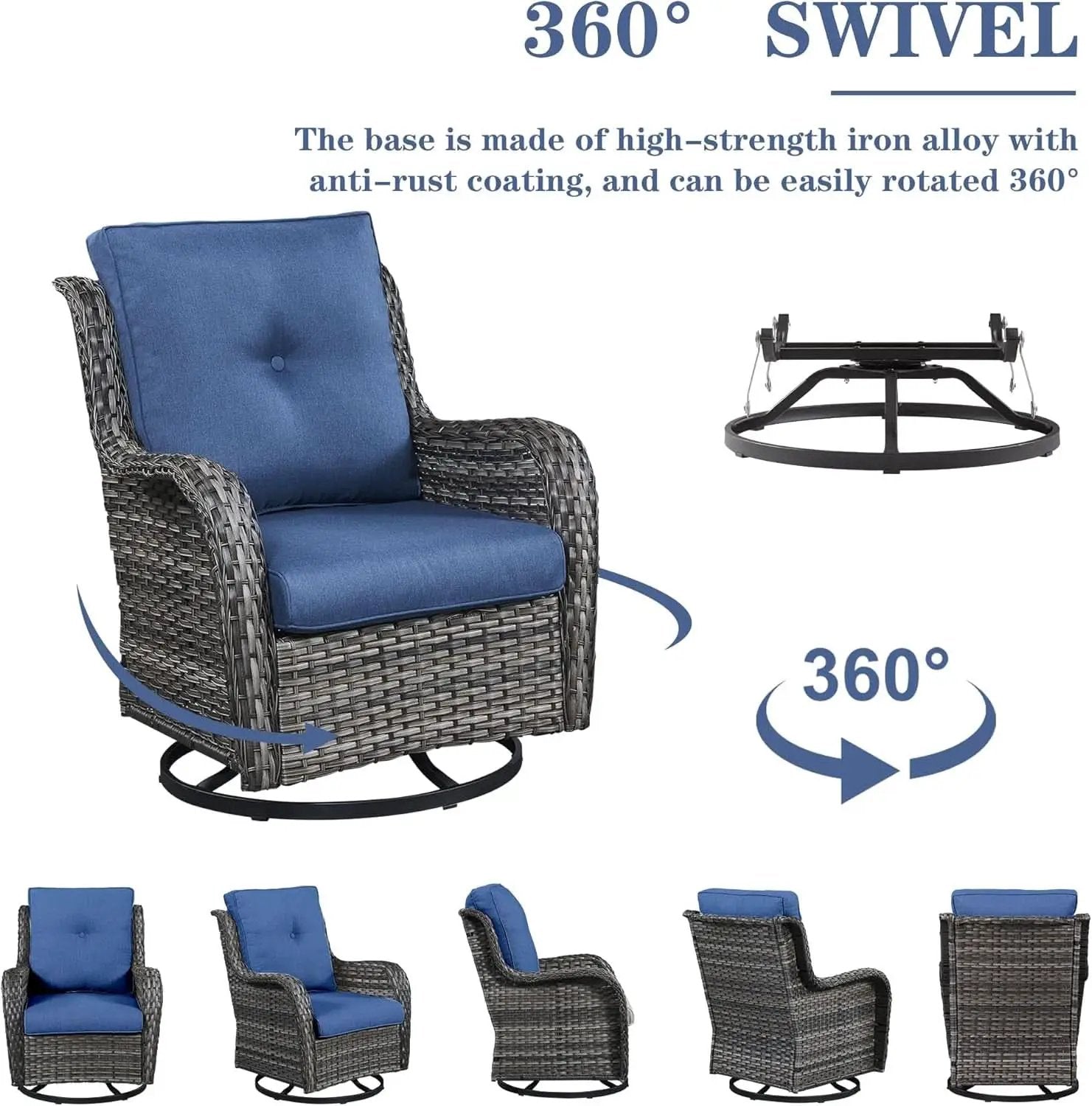 5 Piece Patio Wicker Set With Propane Fire Pit Table from PriceLows™