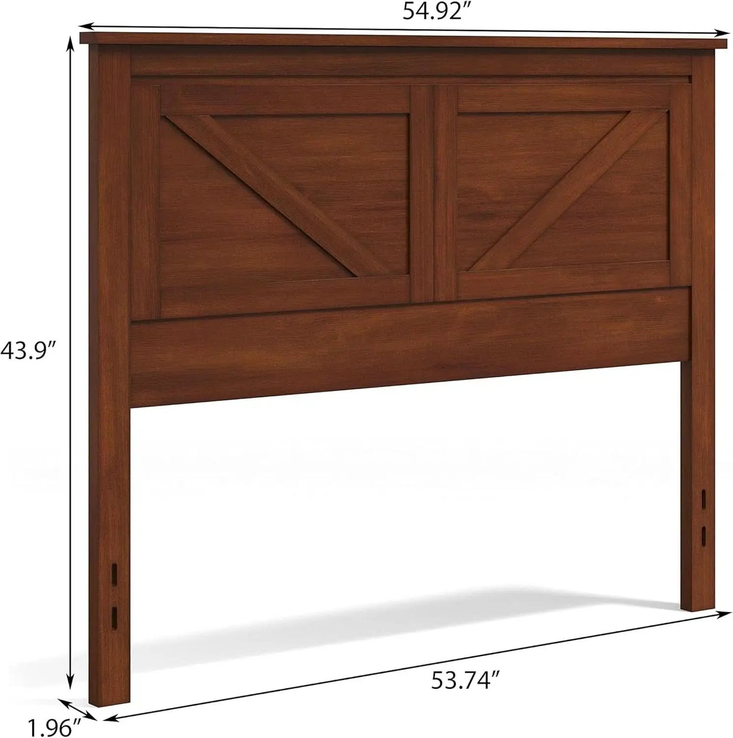 Farmhouse Style Cherry Wood Panel Headboard for Bedrooms from PriceLows™