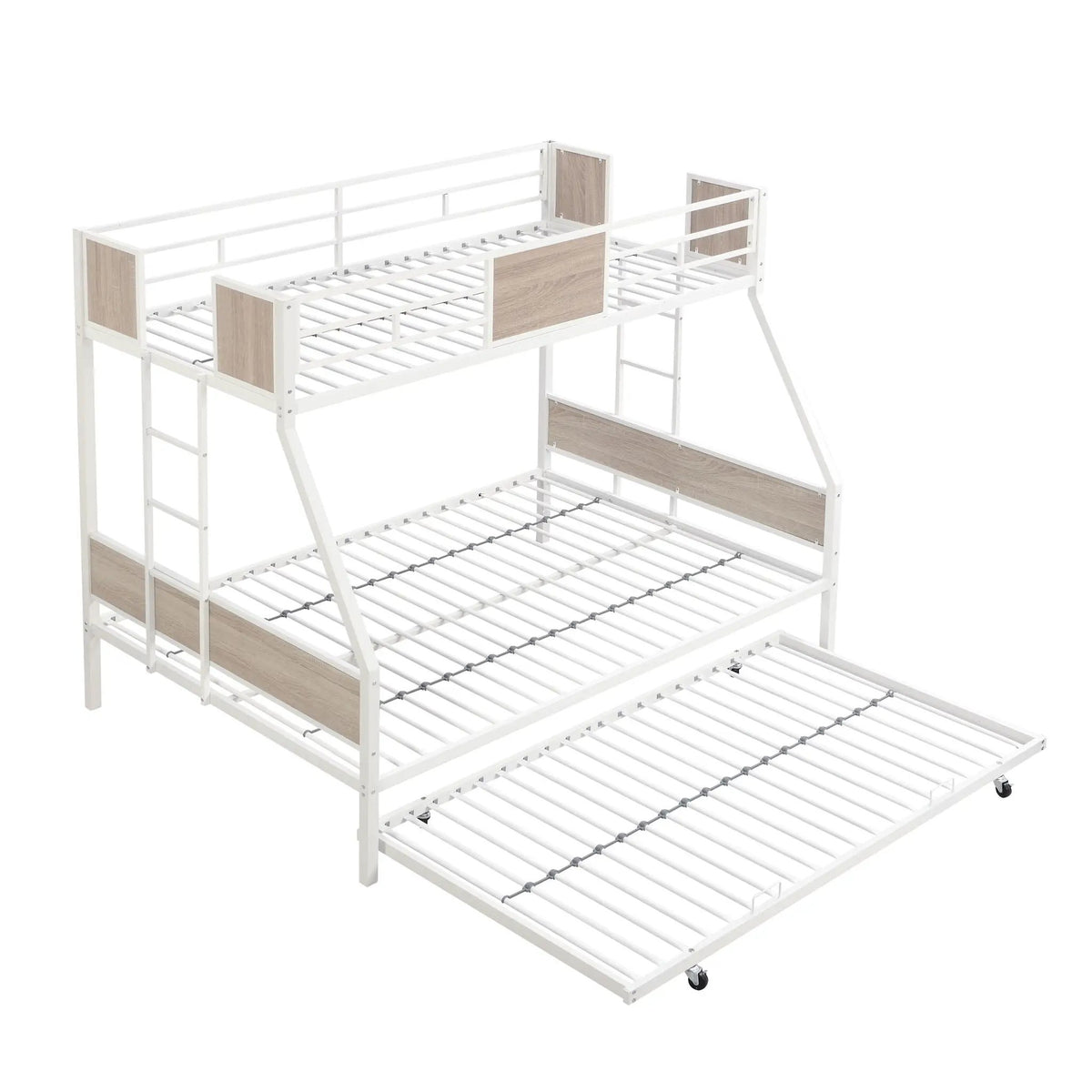 Modern Metal Bunk Bed | Dual Side Ladder | Steel Construction