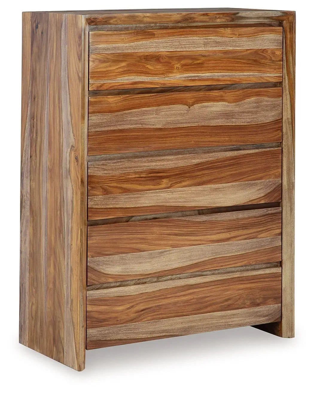Dressonni Five Drawer Chest | 36 x 18 x 50.63 in | Mdf & Veneer | Brown